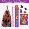 200PCS Halloween Party Favors for Kids Stationery Set, 30 PACK Assorted Halloween Goodie Bag Fillers, Bulk Halloween Treats Bags for Trick or Treat Pencils Erasers Rulers