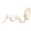 MECCANIXITY 5/8 Inch 25 Yard Wide Satin Ribbon with Gold Edges Border Grosgrain Fabric Ribbon for Gift Wrapping Wedding Bouquet, Cream White