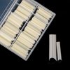 Square C Curve Extra Long Nail Tips, Half Cover Natural Acrylic Fake Nail Tips, False Nails with Case for Nail Salons and DIY Nail Art, 200PCS, 10 Sizes (Natural)