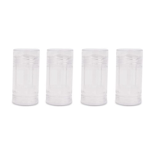 4 Pieces 30ml Clear Empty Deodorant Containers Twist-up Deodorant Containers Empty Deodorant Tubes Bottom Filling Deodorant Bottles for DIY Cosmetic Lip Balm Tubes
