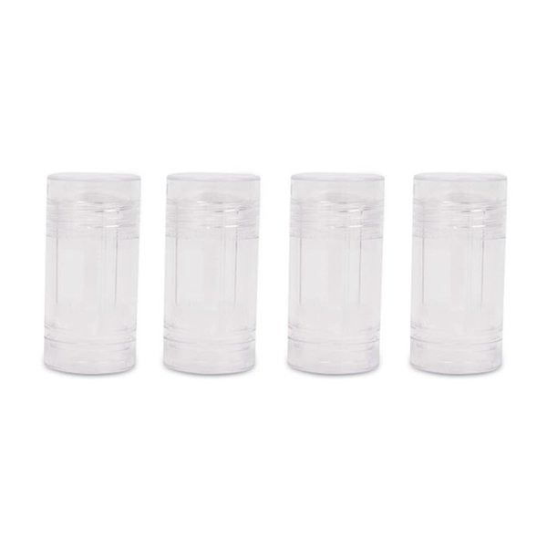 4 Pieces 30ml Clear Empty Deodorant Containers Twist-up Deodorant Containers Empty Deodorant Tubes Bottom Filling Deodorant Bottles for DIY Cosmetic Lip Balm Tubes