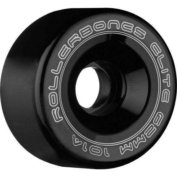 Rollerbones Art Elite 101A Competition Roller Skate Wheels (Set of 8), Black, 62mm