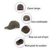 LANGZHEN Unisex Baseball Cap 100% Cotton Fits Men Women Washed Denim Adjustable Dad Hat(Denim Blue+Khaki,One Size)