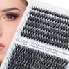 Qeelasee Lash Clusters Wispy 40D DIY Eyelash Extensions D Curl Individual Eye Lashes Natural Effect Volume 240pcs Mix9-16mm Easy For Beginner At Home