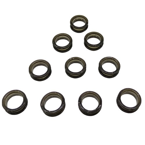 Cafurty 10 Pieces Barber Hair Shears Scissors Finger Rings Rubber suit for Hairdressing Barber Scissors (Black)