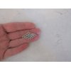 Generic Small silver geometric flower design metal hair clip barrette for fine hair (Clip quantity: 1 Clip)