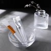 luzen 2Pcs Glass Facial Mask Mixing Bowl Essential Oil Bowl DIY Face Mask Bowl Cosmetic Skincare Beauty Tool for Professional Salon or Home Use, Transparent