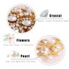 JAKAWIN Rhinestone Bride Wedding Hair Comb Crystal Hair Piece Pearl Bridal Hair Accessories for Women HC136 (Gold)