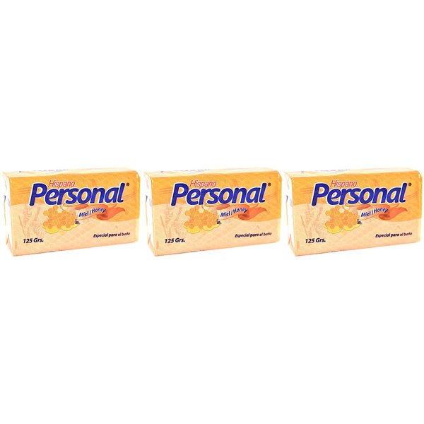 3 Hispano Personal Honey Miel Bar Soap 125g 4.4 oz each Great Dominica Soap Bars
