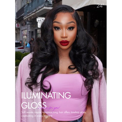 LUVME HAIR PreMax 13x4 Frontal Body Wave, Lace Front Wigs Human Hair Glueless For Black Women 100% Human Hair Lace Frontal Natural Black Side Part