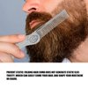 Foldable Hairstyling Brush Zinc Alloy Prevent Static Pocket Mini Men Oil Hair Comb Hairdressing Comb Portable Suitable for Home Hair Salon or Travel(Silver)