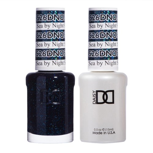 DND Gel Polish Set - 1 each of Black Gel Polish and Black Nail Polish, 526 Sea By Night, 0.5 Fl Oz