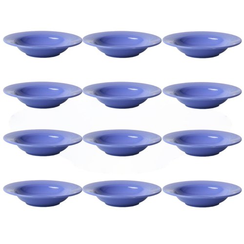 TrueCraftware- 8 oz Salad Bowls Wide Rim Purple Color Melamine Set of 12- Dishwasher Safe Break-Resistant Reusable Bowls Serving Bowl Soup Bowls for Fruits Salad Kitchen Restaurants