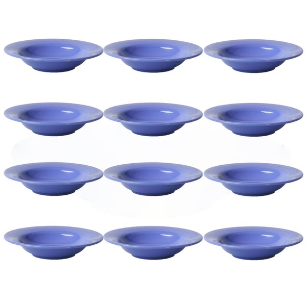 TrueCraftware- 8 oz Salad Bowls Wide Rim Purple Color Melamine Set of 12- Dishwasher Safe Break-Resistant Reusable Bowls Serving Bowl Soup Bowls for Fruits Salad Kitchen Restaurants