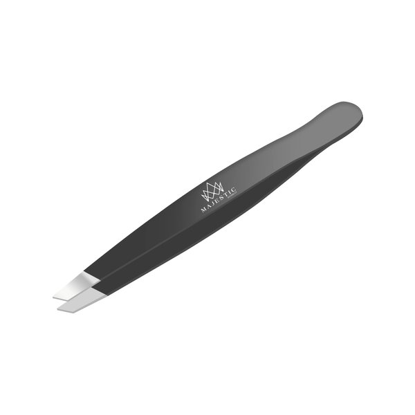 Majestic Bombay Slant Tweezers for Women and Men – Splinter Ticks, Facial, Eyebrows and Ingrown Hair Removal–Sharp, Needle Nose, Surgical Tweezers Precision best tweezers for chin hair and Plucking