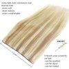 Hair Extensions 16 Inch Hair Extensions Real Human Hair Light Blonde to 613 Blonde Straight Hair Extensions Human Hair Extensions Hidden Wire Hair Extensions Transparent Fish Line Invisible Hairpiece