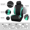 CAR PASS Line Rider Sporty Front Seat Covers,Mint Car Seat Covers Two Front Seats Only for Cute Women Girl, Airbag Compatible,Universal Fit Sedans,Cars,Vans,SUV,Truck(Black and Mint)