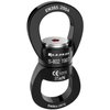 Swing Swivel 35kN Safest Rotational Device, Swing Spinner, Carabiner Swivel, Climbing Rope Swivels for Children’s Web Tree Swing Setting, Aerial Dance, Hanging Hammock by PROND (A - Black)
