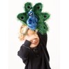 Folkmanis Small Peacock Hand Puppet, Blue; Green, Gold