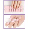 Kalolary 20PCS Gel Nail Polish Strips, Adhesive Full Wrap Gel Nail Art Sticker, Waterproof Gel Nail Wrap Stickers with Nail File and Stick（UV/LED Lamp Required）