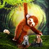 Kasyat 5 Pcs Sloth Plush Toy Set 13 Inch Mommy Sloth Stuffed Animal with 4 Cute Baby Sloth Plushies in Zippered Belly for Kids Birthday Gifts Home Decors Baby Shower Party Favors(Brown)