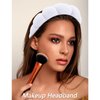 VELSCRUN 6 Pack Spa Headband, Makeup Headband, Face Wash Headband, Skincare Headbands, White Sponge Hair Band Bow Tie Spa Headband for Washing Face Wristband Set Hair Accessories for Women Gifts
