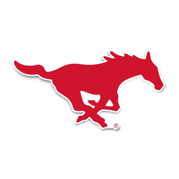 Southern Methodist University SMU Mustangs Vinyl Decal Laptop Water Bottle Car Scrapbook Sticker (IND 1)