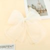 Firopia Big Organza Hair Bows for Women | Lightweight Bow Hair Clips | Elegant Double Layer Bowknot Barrettes | Birthdays Wedding Party Prom Hair Accessories for Women（White）