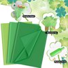 PLULON 60 Sheets Saint Patrick's Day Green Tissue Paper Bulk, Gift Wrapping Paper for DIY Gift Wrapping Birthday Wedding Holiday Paper Flower(Green)
