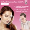 SAVILAND Nail Face Mask for Nail Drill: Salon Clear Visibility & Comfortable Wear Full Face Mask Splash Resistant Quicker DIY Nail Art Tools for Nail Artists Enthusiasts Technicians Salon Studio