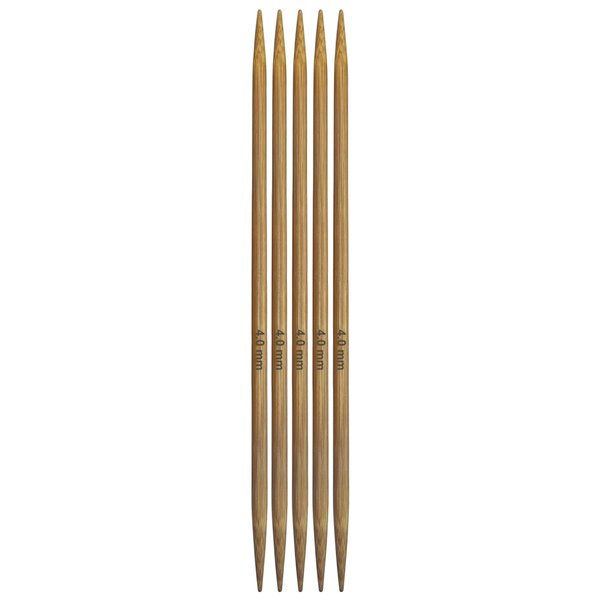 Mdoker Bamboo Double Pointed Knitting Needles Carbonized Bamboo Knitting Needle 7.9 inch(20cm) Length for Handmade Creative DIY Knitting Yarn Projects,Size US 6(4mm)