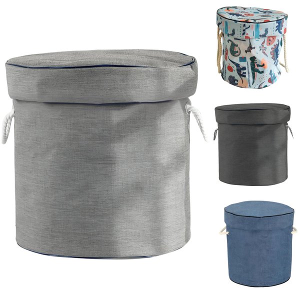 Palme Waves - Toy Storage Basket and Play Mat - Ideal for Lego Storage and Organization - Convenient Bag Design - Durable, Spacious, and Portable. (Grey)