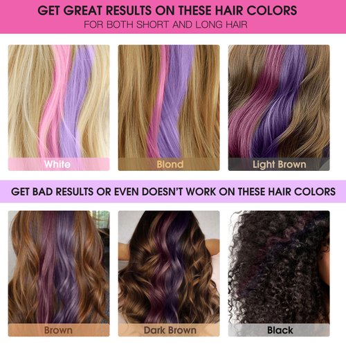 MSDADA Blue Hair Chalk for Temporary Bright Washable Hair Color - Fluorescent Comb and Dye for Kids - Christmas, Birthday, Easter, Halloween Gifts