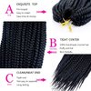 Box Braids Crochet Hair 18inch 7apcks Box Braids Crochet Braids Crochet Box Braids Hair Braiding Hair Extensions (18inch,7packs, 1B)