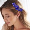 BETITETO Bridal Crystal Hair Piece Rhinestone Wedding Small Hair Comb Accessories for Women Girls (Blue)