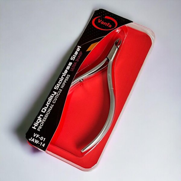 Vanfa Cuticle Nipper Nail Trimmer Hangnails Cutter Tool for Fingernails Toenails - VF01 Round Head Jaw #14