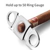 CIGARLOONG Cigar Cutter and Lighter Set, Sharp Blade Cutter Refillable Butane Lighter with Cigar Punch(Grey)