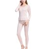 Grenasasilk Womens Silk Long Underwear Mulberry Silk Long Johns Silk Thermal Underwear Sets Cold Weather Base Layer (S, Flechcolor)