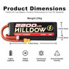 Hilldow 14.8V Lipo RC Battery 4S 85C 2200mAh Lipos Batteries Rechargeable with XT60 Plug for RC Models Airplane Helicopter Remote Control Quadcopter Drone FPV (2 Packs)