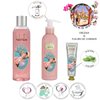 Un Air d'Antan Spa Gift Basket for Women 3-Piece French Bath Body Gift Set for Women: 1 Hand Cream, 1 Shower Gel, 1 Body Lotion Cherry Blossom Freesia-Birthday Gifts for Wife, Spa Gift Box for Women