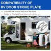 314301 RV Baggage Door Strike Plate, RV Luggage Door Latch Camper Latches for 5th Wheels, Travel Trailer and Motorhomes, Mobile Home Door Plate RV Entry Door Replacement Parts (2 Pack)