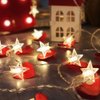 Twinkle Star 100 LED Star String Lights, Plug in Fairy String Lights Waterproof, Extendable for Indoor, Outdoor, Wedding Party, Christmas Tree, New Year, Garden Decoration, Warm White