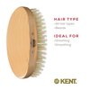 Kent MG3 Natural Boar Bristle Brush for Men's Grooming - 360 Wave, Beard Straightener and Scalp Care