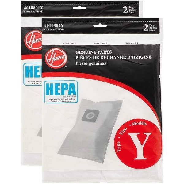 Hoover AH10040CT Bag,type Y,pleated,hepa