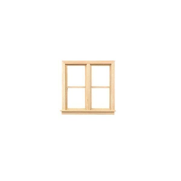 Dollhouse Miniature 1/2" Scale Traditional Side-by-Side Window