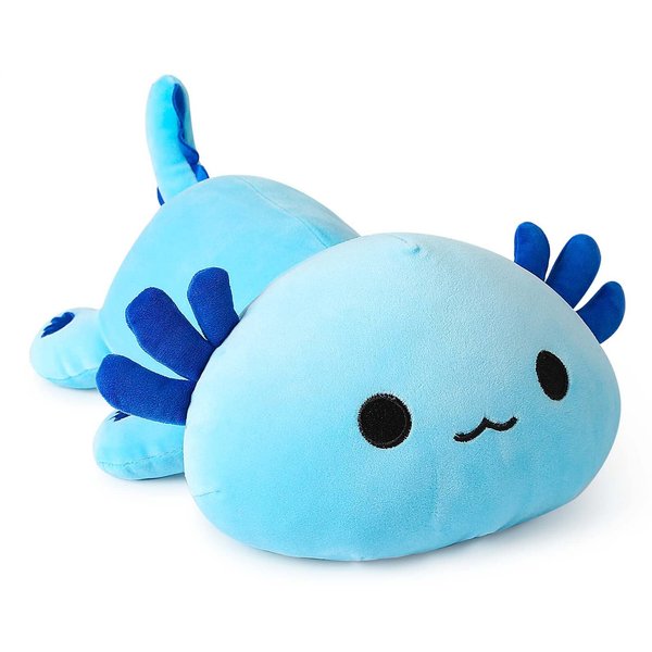Onsoyours Cute Axolotl Plushie, Soft Stuffed Animal Salamander Plush Pillow, Kawaii Plush Toy for Kids (Blue Axolotl A, 13")