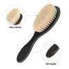 Barber Fade Brush, 2 PCS Professional Horse Bristle Hair Brush Barber Neck Duster Cleaning Brush with Handle Hair Brush for Detangling, Smoothing, Restores Shine,Barber Supplies, Beard Brush for Men