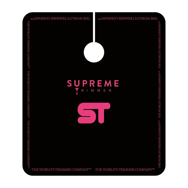 Supreme Trimmer Premium Barber Cape | Professional Hair Style Waterproof Cape; Salon, Barber, or Home Use | Pink Logo