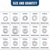 Fender Washers for Screws — 225Pcs Washers Assortment, Washers for Bolts in 15 Different Sizes (M2 M2.5 M3 M4 M5 M6 M8 M10 M12)—Stainless Steel Washers for Home & Industrial Usage