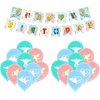 38Pcs Angel Theme Birthday Party Supplies and Decorations Angel Happy birthday Banner,Latex balloon, Cupcake Toppers, Set Anime Party Supplies for Kids Family